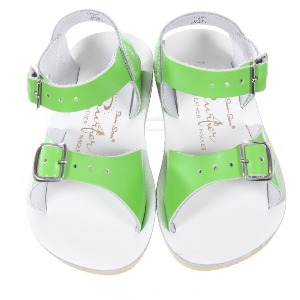 Sun San Kid's Surfer Saltwater sandals Lime Green Leather Size 3